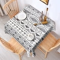 thumbnail image 2 of White Geometric Diamond Wave Pattern Square Tablecloth,Waterproof Square Table Cover,Wipeable Spillproof Washable Table Cover for Home Kitchen Party Decor 42"X42"(107x107cm), 2 of 6