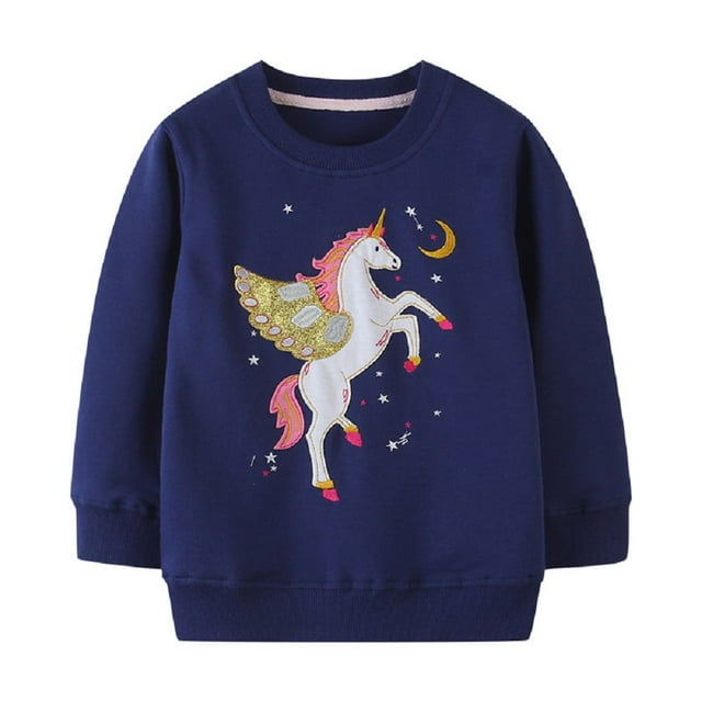 Toddler Long Sleeve Cartoon Sweatshirt Casual Print Pullover for Kids 5T