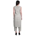 thumbnail image 4 of Moomaya Printed Womens Sleeveless Peter Pan Collar Kurta Pant Set,2 Piece Ethnic Set, 4 of 6