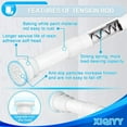 thumbnail image 5 of XUXRUS Small Tension Rods Spring Iron PVC Adjustable 16-28 inch for Windows, Closet, Curtain, Doorway, White, 5 of 7