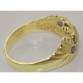 thumbnail image 5 of LBG 14k Yellow Gold Real Genuine Opal and Amethyst Womens Band Ring - Size 7, 5 of 6