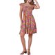 thumbnail image 2 of Vestido Floral con Smock Inspire Chic para Mujer, Sin Mangas, Cuello Cuadrado, con Volantes, Talla XL, Verde Salvia, 2 of 6