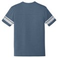 thumbnail image 6 of Yellow Rooster Men's Game T-Shirts with Stripes Printed Sleeves Heathered True Navy/White 2XL, 6 of 6