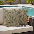 thumbnail image 4 of Vintage Spring Floral Outdoor Waterproof Pillow Covers, Farmhouse Flowers Green Vintage Decorative Square Throw Pillowcase Sofa Cushion Sham for Patio/Couch/Chair, 18"x18" 2 Pack, 4 of 8