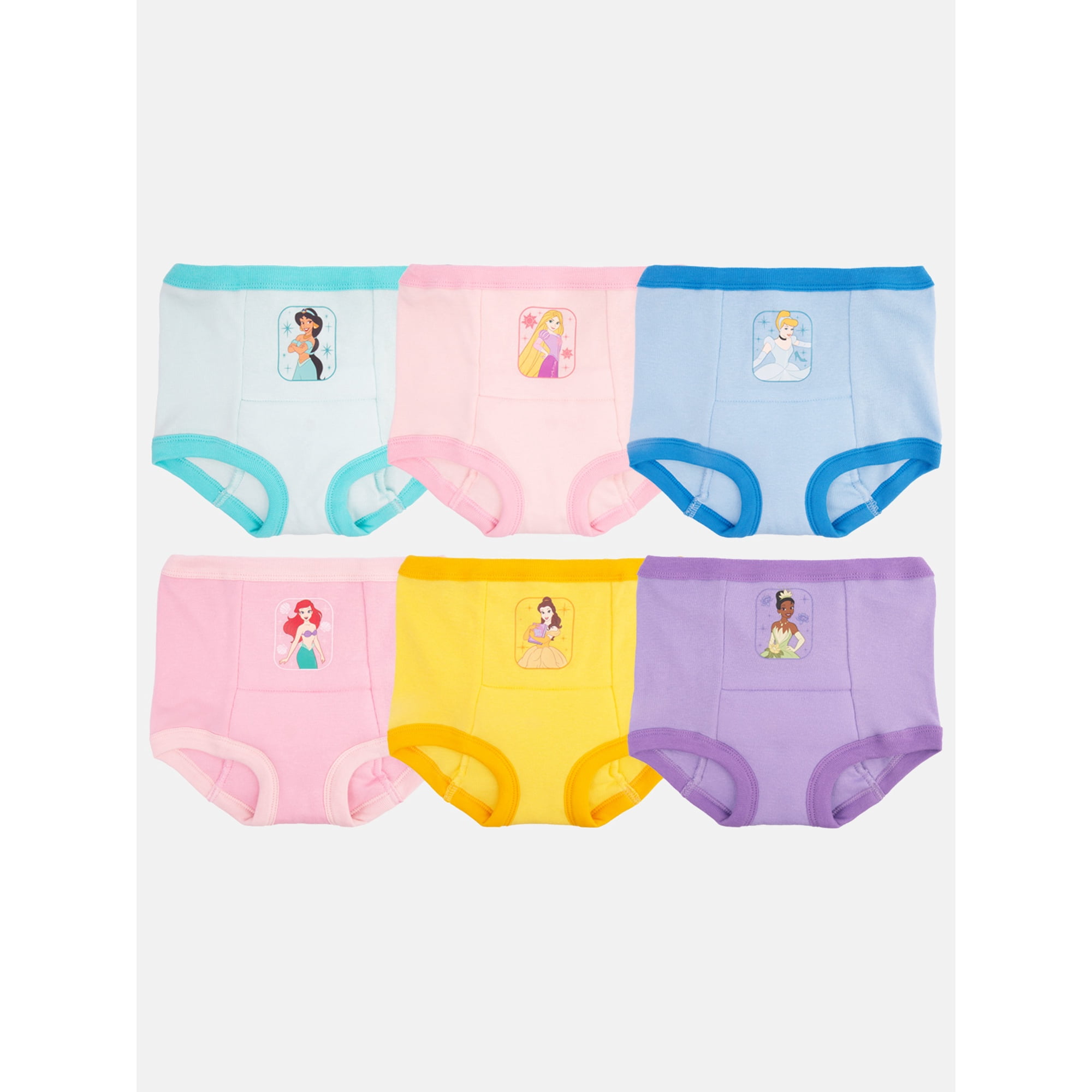 Princess Character Toddler Girl Training Pants, 6 - Pack, Sizes 2T-3T
