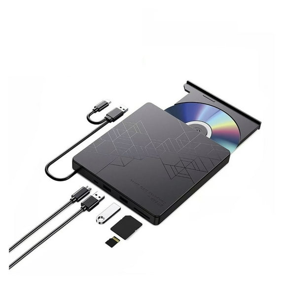 5-In-1 External Blu-Ray Drive,Portable Optical Drives DVD CD Burner Player Reader for Laptop ,Widely Use