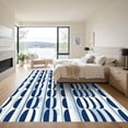 thumbnail image 3 of ODIKA 3'x5' Machine Washable Non-Slip Area Rug, Modern Interlocking Loop Design with a Minimalist Approach High Traffic Rug, Navy, 891704, 3 of 7