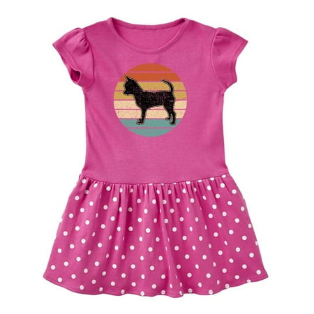 

Inktastic Chihuahua Dog Retro Sunset Gift Toddler Girl Dress