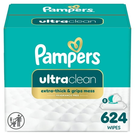 Pampers Free & Gentle Baby Wipes, 8-Pack 624 Wipes (Select for More Options)