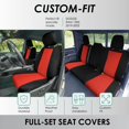 thumbnail image 2 of For 2022 – 2024 Dodge RAM 1500 FH Group Neoprene Waterproof Custom Fit Car Seat Covers  - Full Set Red, 2 of 5