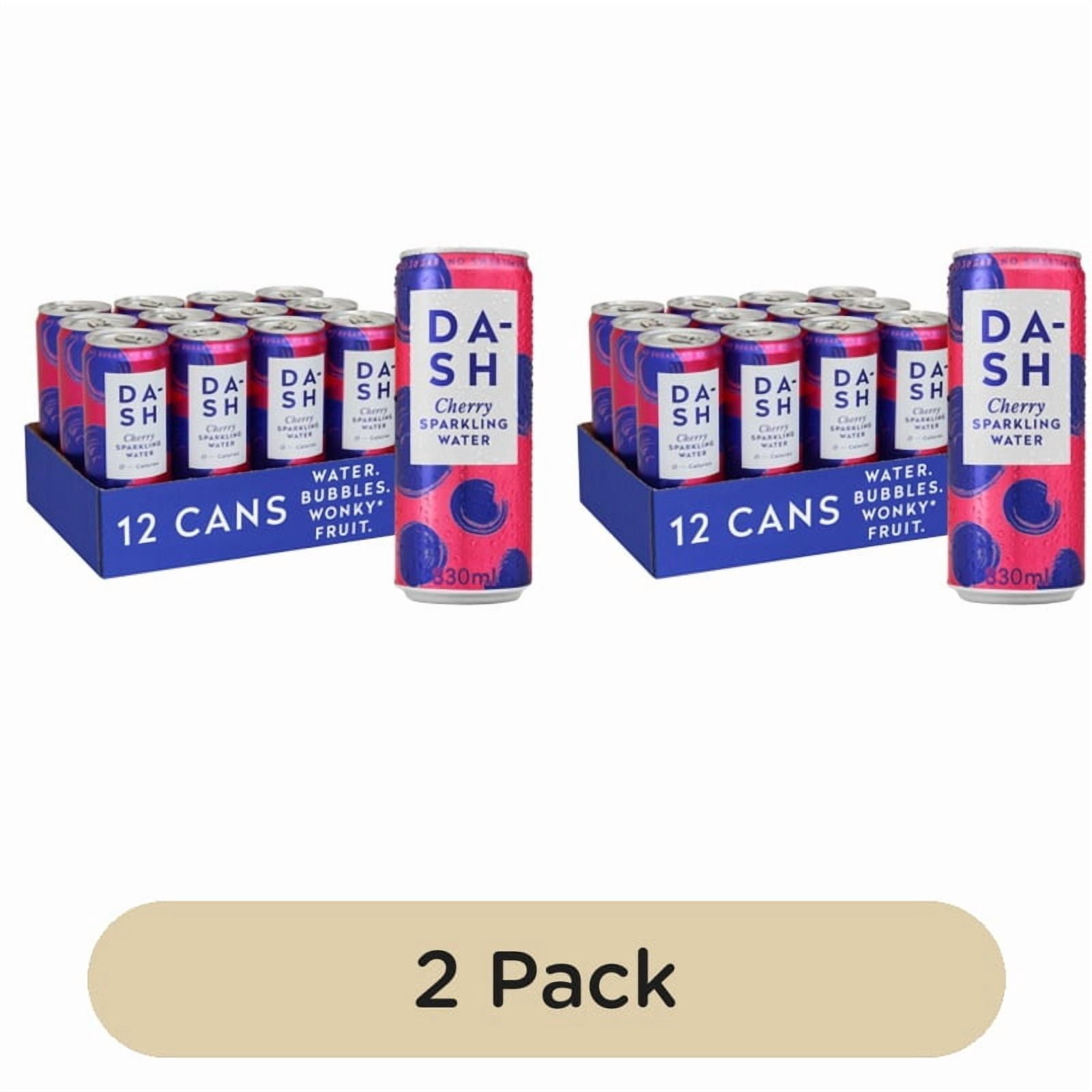 DASH Water Sparkling Cherry 12 x 330ml, British Import (Pack of 2)