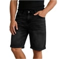 thumbnail image 3 of Viadha Mens Cargo Jean Shorts Casual Workwear Regular Fit Denim Shorts 5 Inch Summer Short Pants with Pockets, 3 of 9