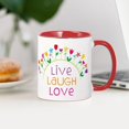 thumbnail image 3 of CafePress - Live Laugh Love Mug - 11 oz Ceramic Mug - Novelty Coffee Tea Cup, 3 of 4