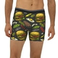thumbnail image 2 of Men'S Boxer Briefs, Cute Hamburger Beef Vegetables Soft And Breathable Mens Underwear Boxer Briefs With Widen Waist, 2 of 2