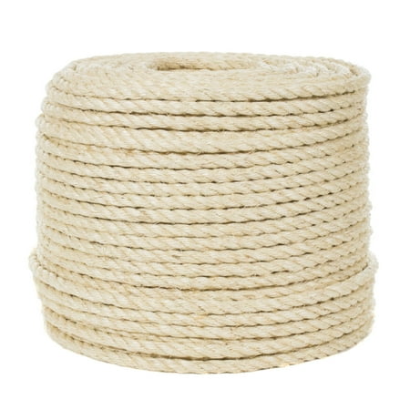 

Golberg Twisted Sisal Rope Available in 1/4 5/16 3/8 1/2 3/4 and 1-inch Diameters in Various Lengths