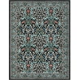 thumbnail image 6 of Washable Rug for Living Room, 9x12 Large Area Rug for Dining Room Under Table, Bedroom, Floral Soft Low Pile Non Slip Stain Resistant Carpet for Nursery, Playroom, Office, Black, 6 of 6