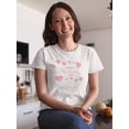 thumbnail image 2 of Mother's Day Pink Hearts Shaped T-Shirt Women -Image by Shutterstock, Female Medium, 2 of 4
