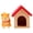 Red, variant on MasteelfCA Miniature Scene Simulation Doghouse Accessory Akita Dog Model Decoration for Doll House Micro World Supplies - Type A