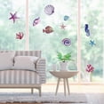 thumbnail image 3 of TOPBATHY Sea World - Adhesivo de pared con diseño de caballito de mar, estrella y concha para dormitorio y sala de estar, 3 of 7