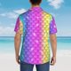 thumbnail image 4 of Balery Rainbow Scales2 Camisas hawaianas de manga corta para hombre, camisas playeras de corte holgado, camisas de vacaciones con botones,Small, 4 of 7