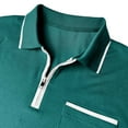 thumbnail image 6 of YLSDY Mens Sports Shirts Quarter Zip up Shirts Casual Classic Lightweight Short Sleeve Golf Collared Shirt with Pocket Mint Green XXL, 6 of 6