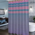 thumbnail image 5 of Abstract Gradient Fabric Shower Curtain for Bathroom Stripe Texture Waterproof Polyester Bath Curtain with 12 Hooks Washable Shower Curtain with Grommets 72"x72", 5 of 9