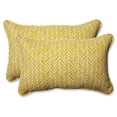 thumbnail image 1 of Pillow Perfect Extérieur Intérieur Jeté Rectangulaire Jaune d'Uf en Chevrons, 2 Pcs, 1 of 5