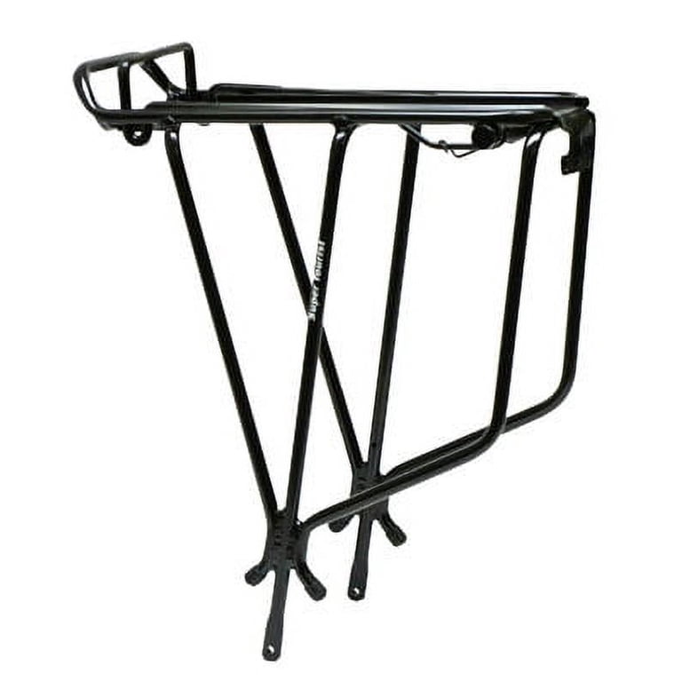 Topeak Super Tourist Tubular Rear Rack - Black Aluminum, Fits 26", 27.5", 700C Wheels, 55 Lb Capacity