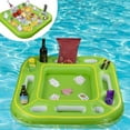 thumbnail image 1 of FANNGYX Green Floating Card Game Table, Inflatable Pool Party Tray Float with Drink & Snack Holder, Waterproof Playing Cards for Summer Parties LG618-397, 1 of 6