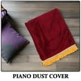 thumbnail image 3 of HEALEEP Durable Dark Red Electric Piano Keyboard Protector Cover Lightweight Cloth for Dust Protection 61 Keys, 3 of 6