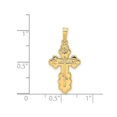 thumbnail image 3 of 14K Yellow Gold Eastern Orthodox Cross Charm Pendant Necklace with Chain, 3 of 4