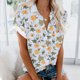 thumbnail image 2 of Blusa con estampado floral de manga corta con cuello en V para mujer OAVQHLG3B Store  lin121212, 2 of 4
