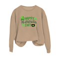 thumbnail image 4 of Fadeal Chandail en Molleton pour Femmes St Patricks Printemps Col Rond Imprimé Lettre St. Day Ample Décontracté Chandail à Capuchon St Patricks Day Beige m, 4 of 4