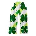 thumbnail image 2 of BLOCLOALO St Patricks Day Shamrock Pants Loose Trousers Irish Shamrock Green Pants Green Pants Irish Shamrock Green Pants Loose Waist Pants Barrel Pants Plus Size Pants Dark Blue L, 2 of 4