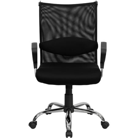 - Mesh Manager Mid-Back Chair, Black