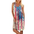 thumbnail image 1 of Gvmfive Women American Flag Print Independence Day Sleeveless Casual Tank Dress, 1 of 2