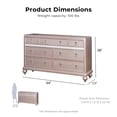 thumbnail image 4 of Furniture of America Appell Solid Wood 7-Drawer Dresser in Rose Gold, 4 of 4