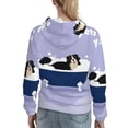 thumbnail image 7 of Wukai Bernese Mountain Dog Sitting Bath Tub Print Womens Hoodies Fleece Sweatshirts Long Sleeve Sweaters Pullover Fall Outfits Winter Clothes-Large, 7 of 7