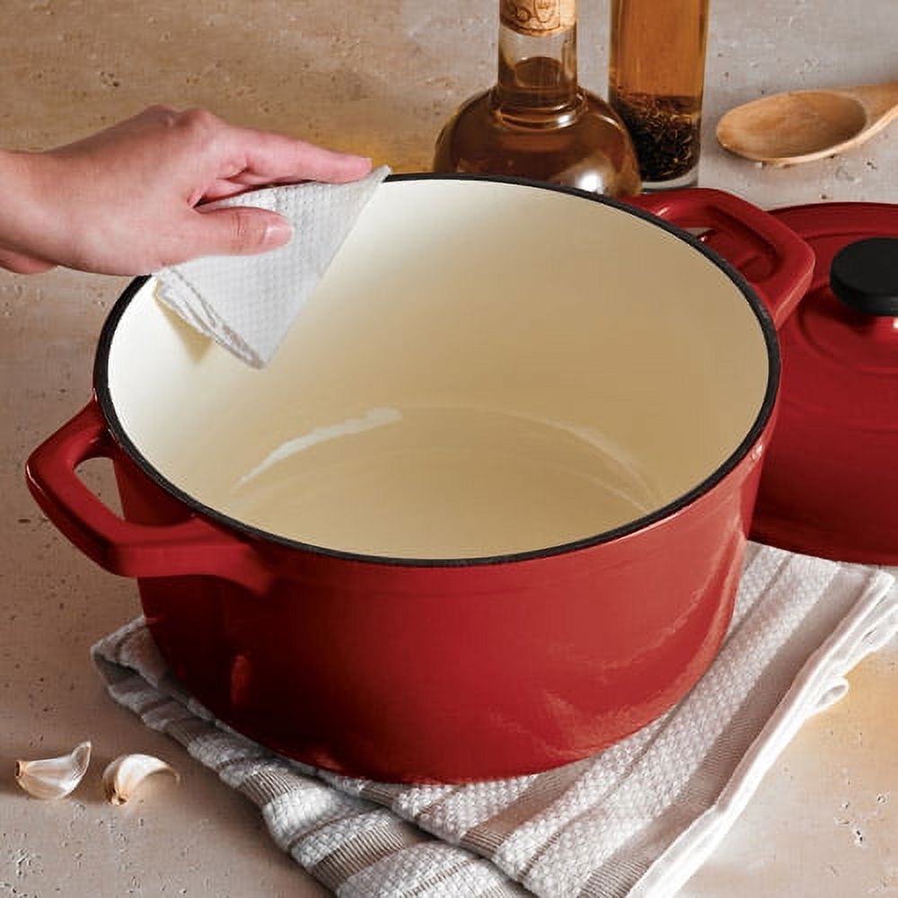 Tramontina Enameled Cast Iron 6 5 Quart Round Dutch Oven Red