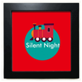 thumbnail image 1 of Noche silenciosa feliz Mesa de pared con marco cuadrado negro, 1 of 4