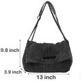 thumbnail image 2 of Farcauo Denim Purse for Women Jean Shoulder Bag Trendy Denim Crossbody Bags Black Tote Bag, 2 of 8