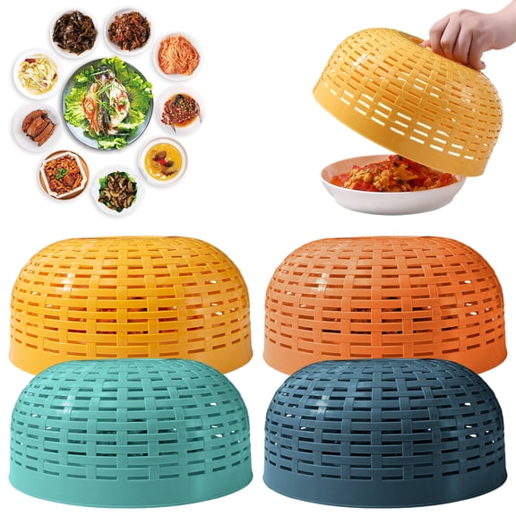 10.2 inch Round Food Covers, 2-in-1 Fly Proof Mesh Screen for Indoor Outdoor Dining, Kitchen Sink Strainer for Washing Draining Fruits Vegetables, 1 Pcs