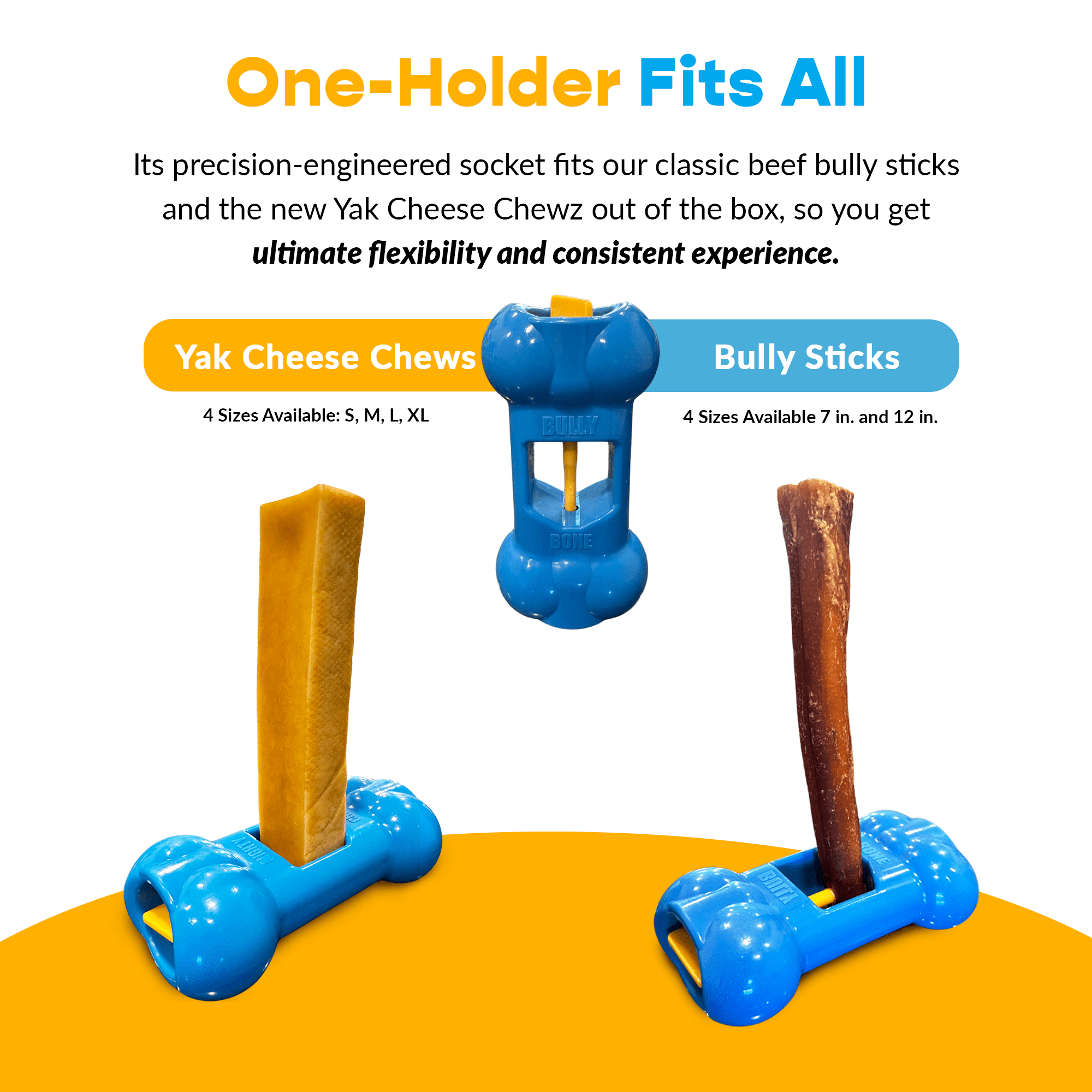 4 Pack Medium Yak Cheese - Bully Bone Pro Included