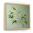 thumbnail image 2 of Designart "Minimalism In Lime Lightness Leaves" Leaves Floater Framed Canvas Prints, 2 of 5
