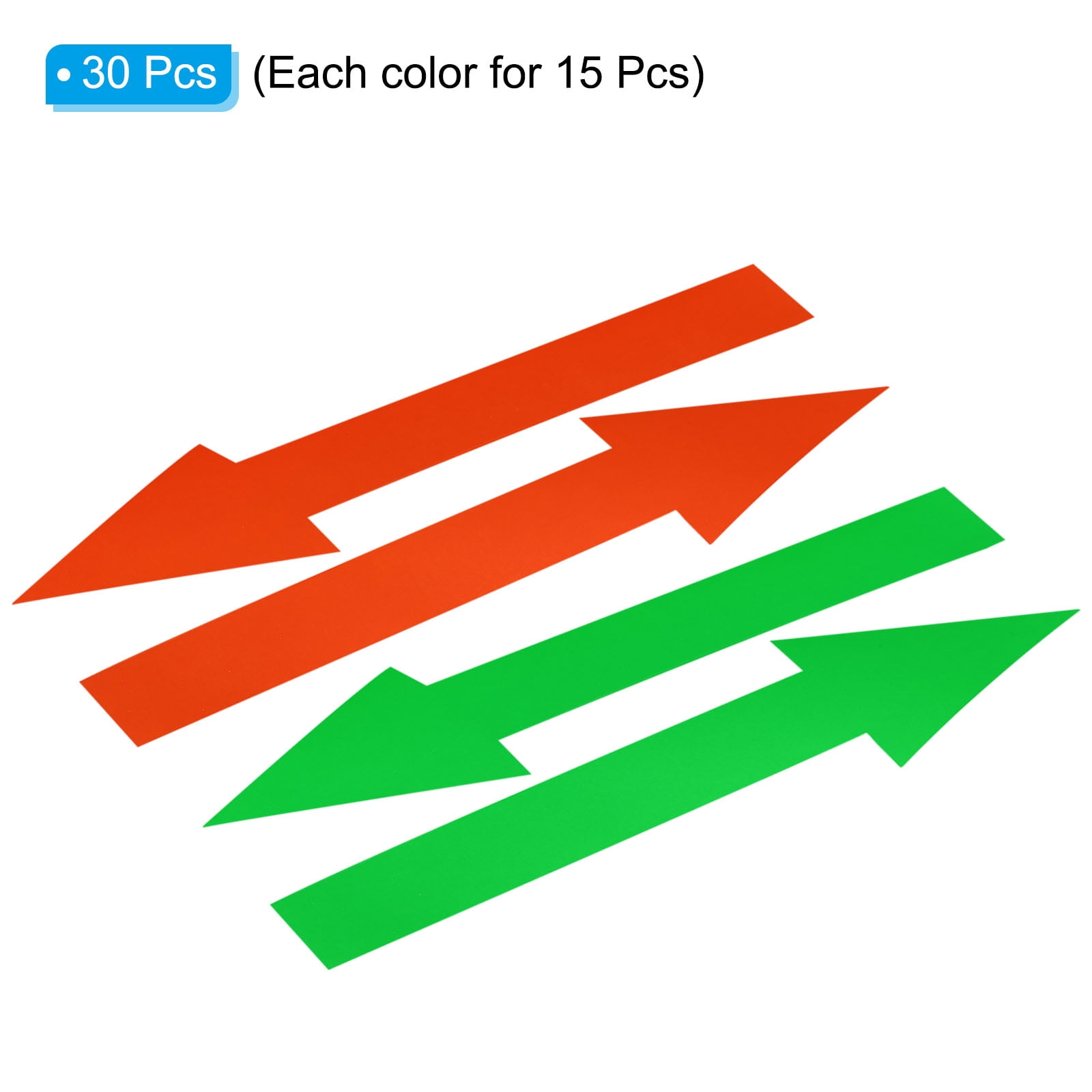 Unique Bargains Removable Self Adhesive Arrow Stickers for Road Instructions Red/Green