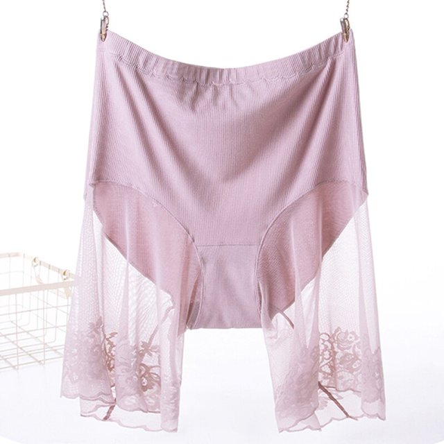 Pantalones cortos de talla grande debajo de la falda Sexy encaje Anti rozaduras muslo pantalones cortos de seguridad señoras pantalones ropa interior de gran tamaño pantalones de seguridad mujeres Tan Jianjun unisex