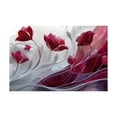 thumbnail image 5 of Mudket Framed Canvas Wall Art Ready to Hang, Burgundy Red Floral Canvas Wall Art, Minimalist Flower Wall Decor, Abstract Floral Prints for Living Room Bedroom Office Home Decor - 12"L x 8"W, 5 of 10