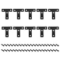 thumbnail image 1 of Soporte en T Unique Bargains 50x50x1mm Acero Carbono Negro 16uds, 1 of 6