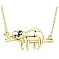 thumbnail image 2 of Gargantilla de perezoso Sonriente High Monaco 1 Pza collar Oso Perezoso/Rama Dorado metal, 2 of 5