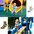 thumbnail image 3 of Toddler Socks With Grip, Non-Skid 12 Pairs Baby Kids Sticky Slipper Cotton Crew Socks 0-7 Years Children/Boy/Girl, 3 of 6